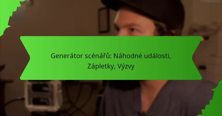 Generátor scénářů: Náhodné události, Zápletky, Výzvy