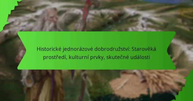 Historické jednorázové dobrodružství: Starověká prostředí, kulturní prvky, skutečné události
