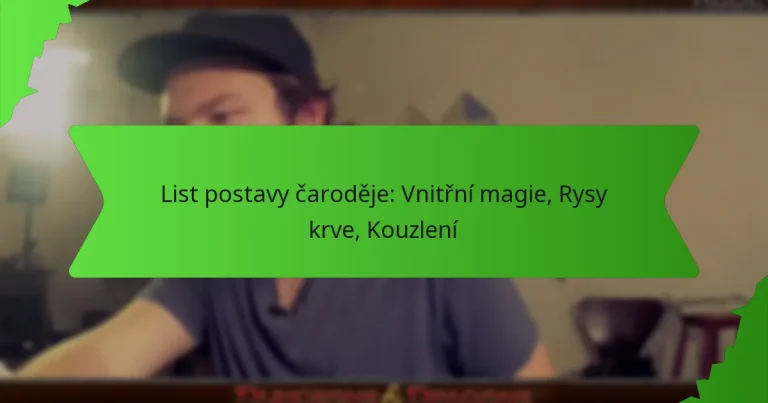 List postavy čaroděje: Vnitřní magie, Rysy krve, Kouzlení