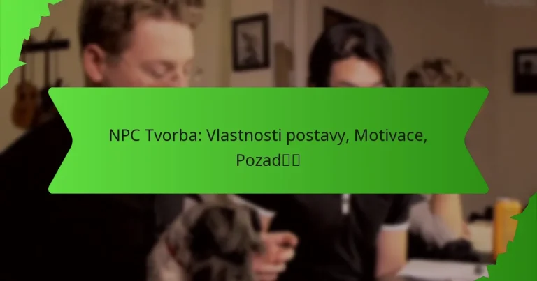 NPC Tvorba: Vlastnosti postavy, Motivace, Pozadí