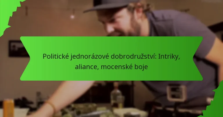 Politické jednorázové dobrodružství: Intriky, aliance, mocenské boje