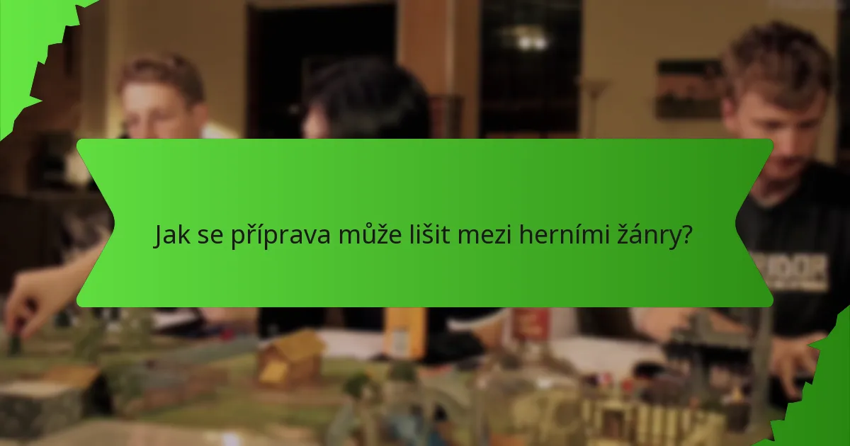 Jak se příprava může lišit mezi herními žánry?