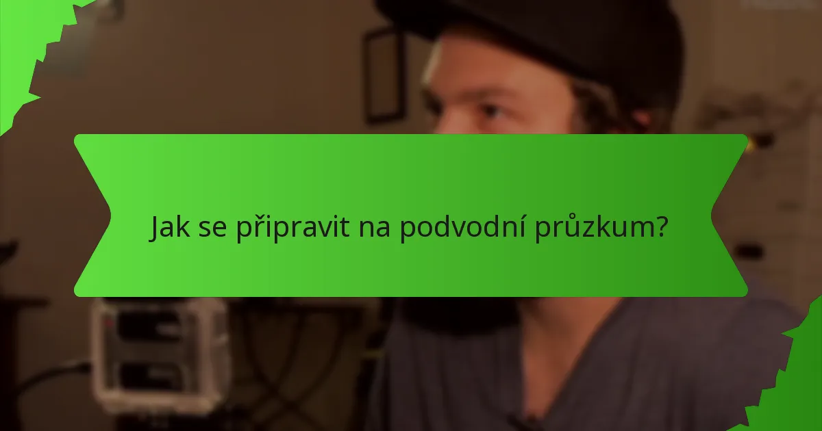 Jak se připravit na podvodní průzkum?