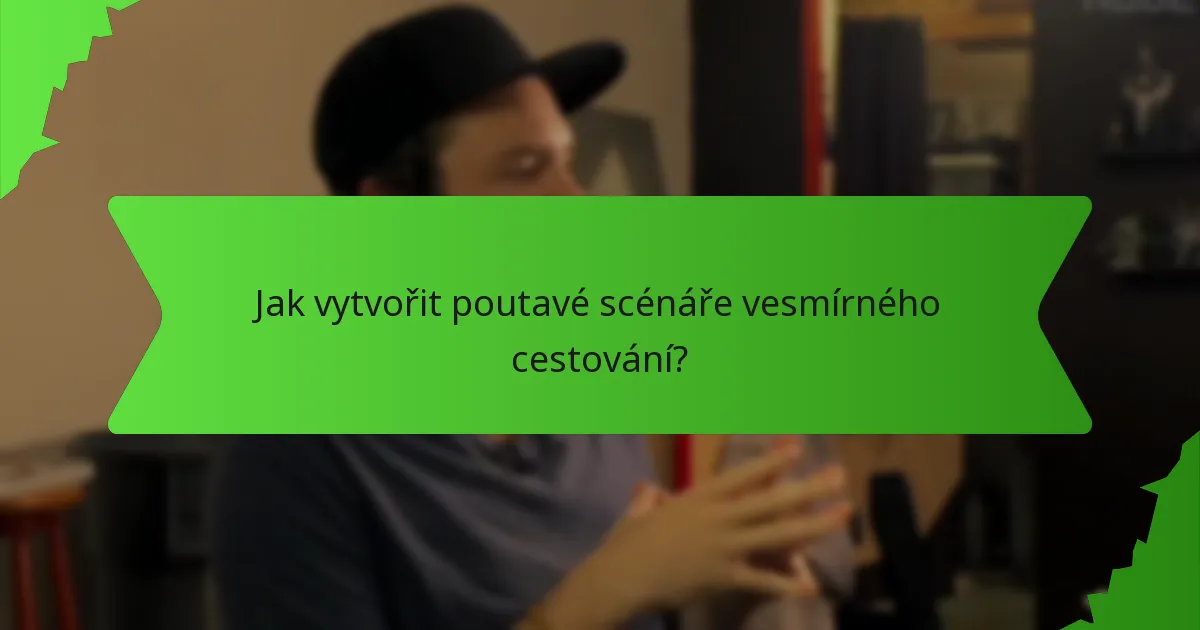 Jak vytvořit poutavé scénáře vesmírného cestování?