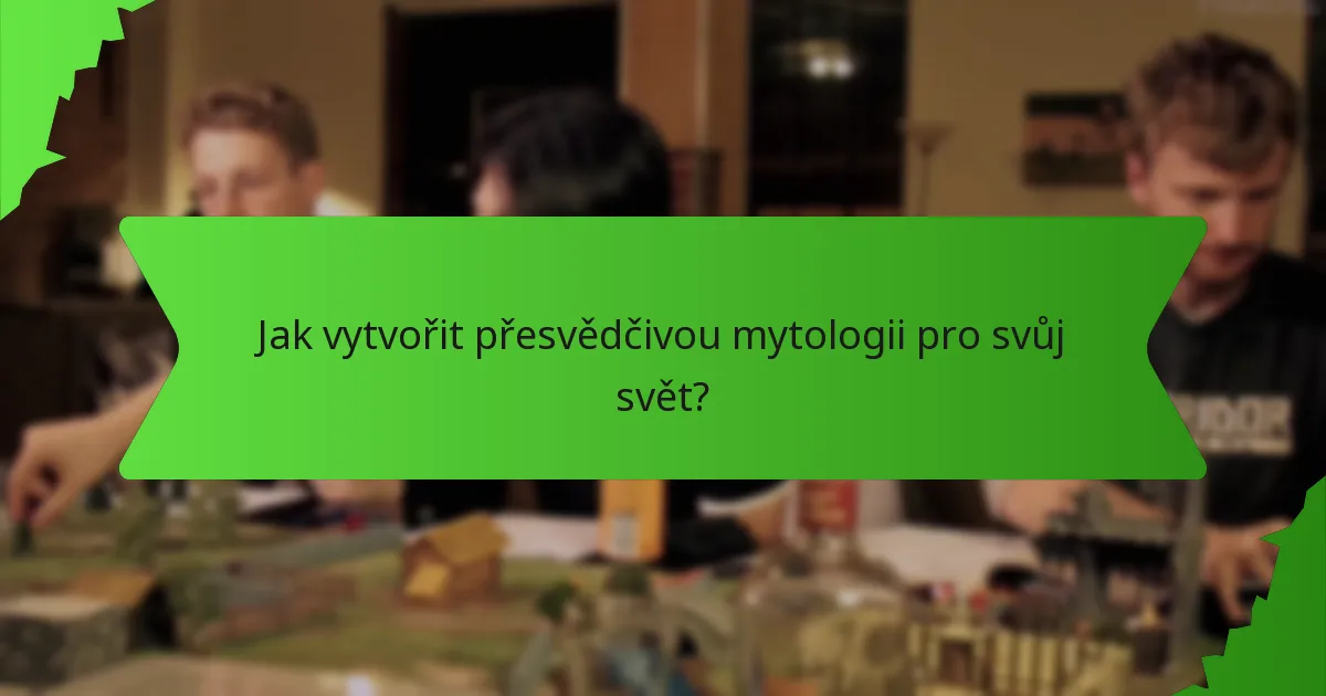 Jak vytvořit přesvědčivou mytologii pro svůj svět?