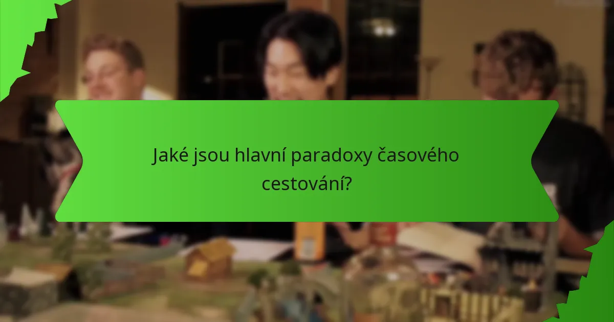 Jaké jsou hlavní paradoxy časového cestování?