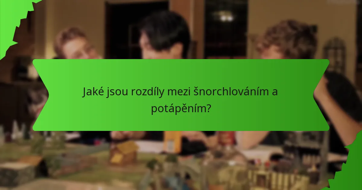 Jaké jsou rozdíly mezi šnorchlováním a potápěním?